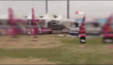 Şiddetli fırtına Malatya'da çadırları yerinden söktü
