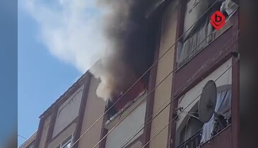 Bursa'da 5 katlı apartmanda yangın!