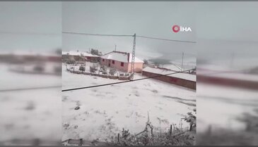 Gümüşhane yüksek kesimleri beyaz örtüyle kaplandı