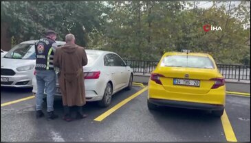 Sürücüyü tehdit eden taksici kıskıvrak yakalandı