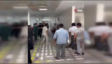 Hastanenin acilinde tekme tokat kavga!