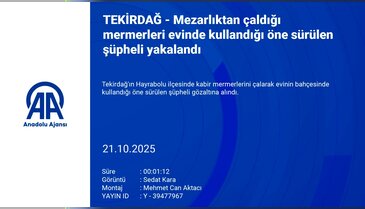Mezarlıktan mermer çaldı! Evinde kullandı...
