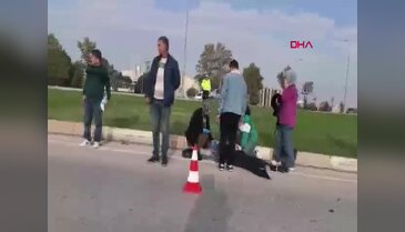 Bursa'da trafik kazası! Halatla çektiği motosiklet devrildi...