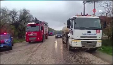 Bilecik'te bir eve yıldırım düştü