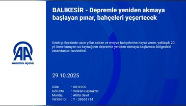 Kuruyan pınar, depremin ardından canlandı