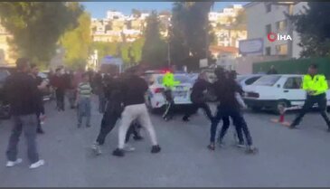 Kaza sonrası kavga kameraya yansıdı