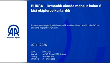 Bursa'da ormanlık alanda mahsur kalan 6 kişi ekiplerce kurtarıldı