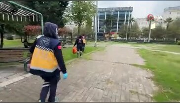 Parkta alkol alıp sızan şahıs hastanelik oldu