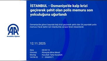Kalp krizi geçirerek şehit olmuştu...Polis memuru son yolculuğuna uğurlandı