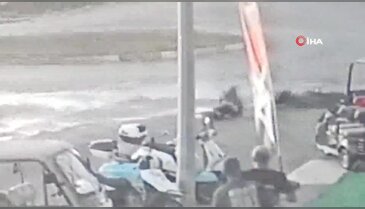 Metrelerce sürüklendi! Kaskı sayesinde...