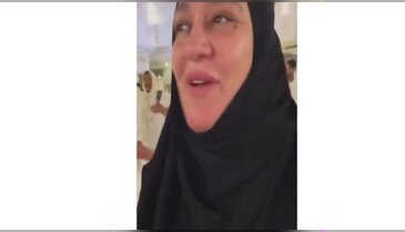 Kabe'ye giden kadından skandal video!