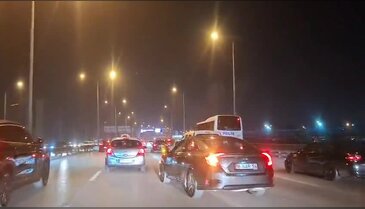 Bursa'da milli müsabaka sonrası yoğun trafik