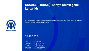 Karaya oturan gemi kurtarıldı