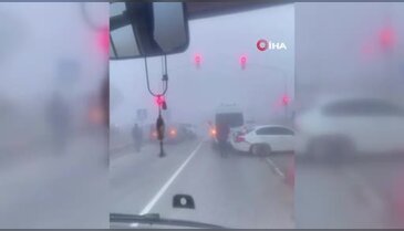Ankara'da yoğun siste zincirleme kaza