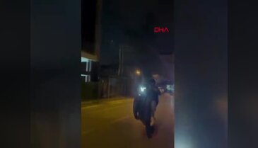 Bursa'da tek teker üzerindeki tehlikeli yolculuk