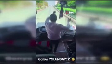 Taraftarları taşıyan otobüste büyük risk! Şoför ayağa fırladı