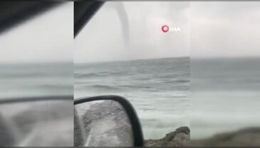 Marmaris açıklarında oluşan hortum kamerada