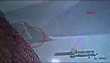 Van'da baraj gölüne uçan otomobilin güvenlik kamerası ortaya çıktı