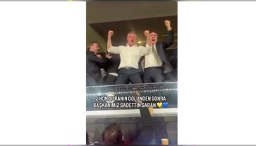 90+5'te gelen gol sonrası Sadettin Saran kendinden geçti