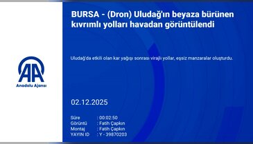 Beyaz cennet Bursa'ya geri döndü: Nefes kesen manzara böyle kaydedildi...