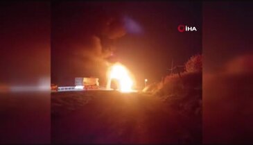 Bursa'da işçileri taşıyan otobüs alev alev yandı!