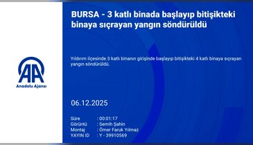 Bursa'da 3 katlı binada korkutan yangın!