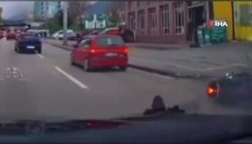 Bursa'da motosikletli ölümden döndü!