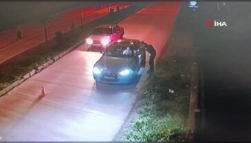 Polisin canını hiçe sayarak dehşet saçtı! O anlar kamerada...