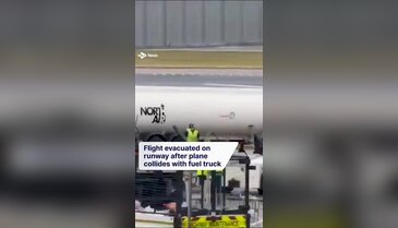 Yolcu uçağı yakıt tankeri ile çarpıştı! Korku dolu anlar...