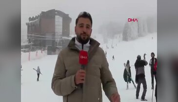 Uludağ'da yılbaşına saatler kala pistler doldu taştı!
