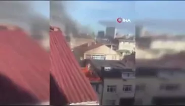 3 katlı binada yangın paniği!