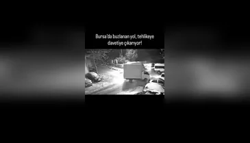 Bursa'da okul önünde korkutan manzara! Adeta kayak pistine döndü...