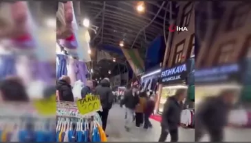 Tarihi Kapalı Çarşı'da çatılar uçtu