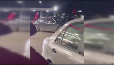 Akaryakıt istasyonunu boks ringine çevirdiler