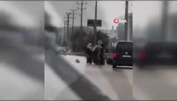 Bursa'da kuryeyi tekme tokat darbetti!