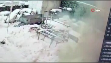 İş yerinde patlama! O anlar kamerada