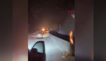 Bursa'da kaplıca yolu kar nedeniyle kapandı! Çok sayıda araç mahsur kaldı...
