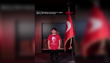 Türk bayrağına saldırıya gazi çocuklarından İstiklal Marşı ile tepki!