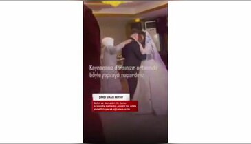 Dans boyunca damada sarıldı! Gelinin tepkisini görmeniz lazım