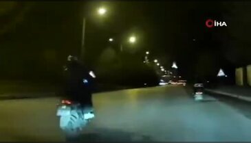 Trafikte tehlikeli anlar!
