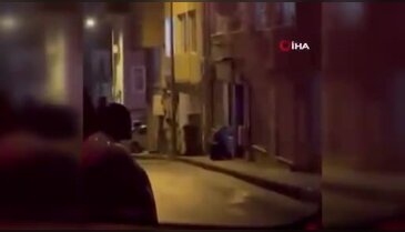Komşuların çöp bidonu tartışması kameraya yansıdı