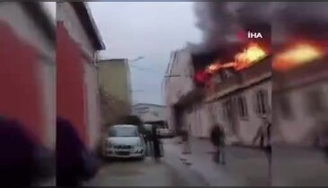 Bursa'da korku dolu anlar: Alev alev yandı