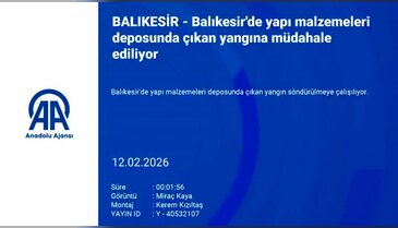 Balıkesir'de yapı malzemeleri deposunda korku dolu anlar! Alevler yükseldi...