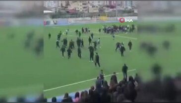 Futbol maçında ortalık savaş alanına döndü!