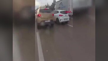 Bursa'da şeridi paylaşamadılar!