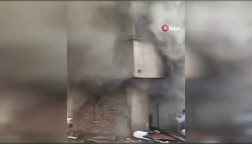 Metruk bina alev alev yandı