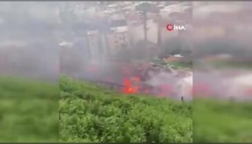 Bursa'da korku dolu anlar! Alevler tüm evi sardı...