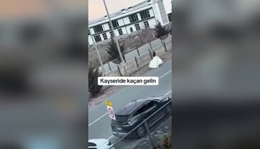 Film sahnesi değil gerçek! Gelinin düğünden kaçtığı anlar kamerada