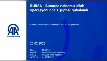 Bursa'da ruhsatsız silah operasyonunda 1 şüpheli yakalandı