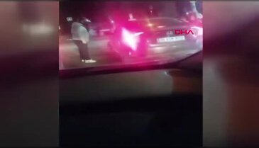 Bursa'da trafikte dehşet! Motosikletliye tekme tokat saldırı